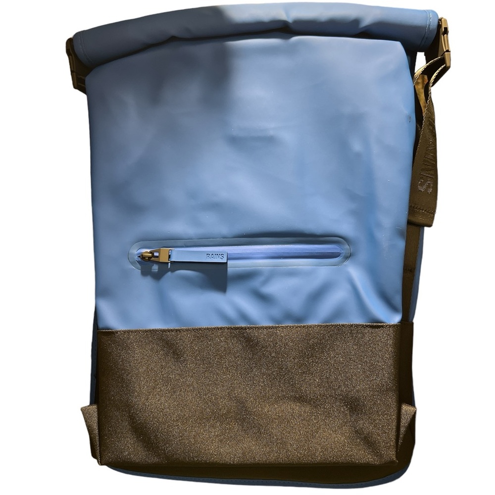 Rains NWT Trail Rolltop Backpack W3, Color Waves. 18,5” T, 12.5”W, 100% poly
